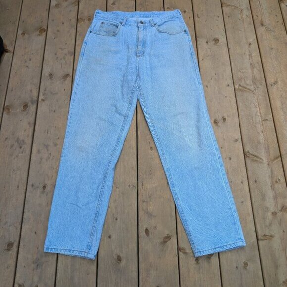 L.L. Bean Men's y2k Light Wash Classic Fit Straight Leg Jeans Size 34x32 - Picture 1 of 12